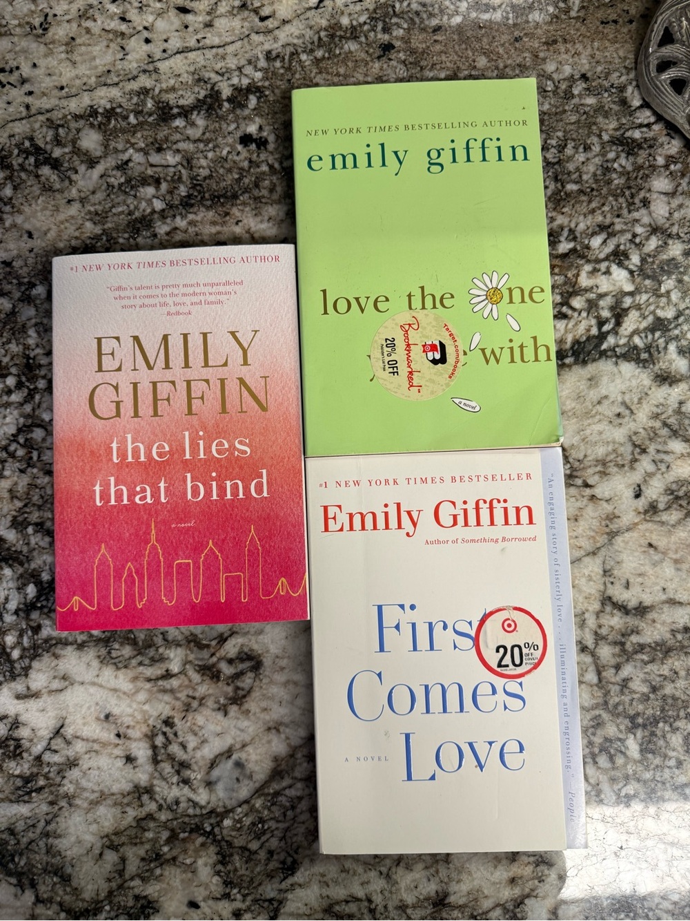 Emily Giffin Lot of 3 The Lies That Bind Love the One You’re With First Comes Lo